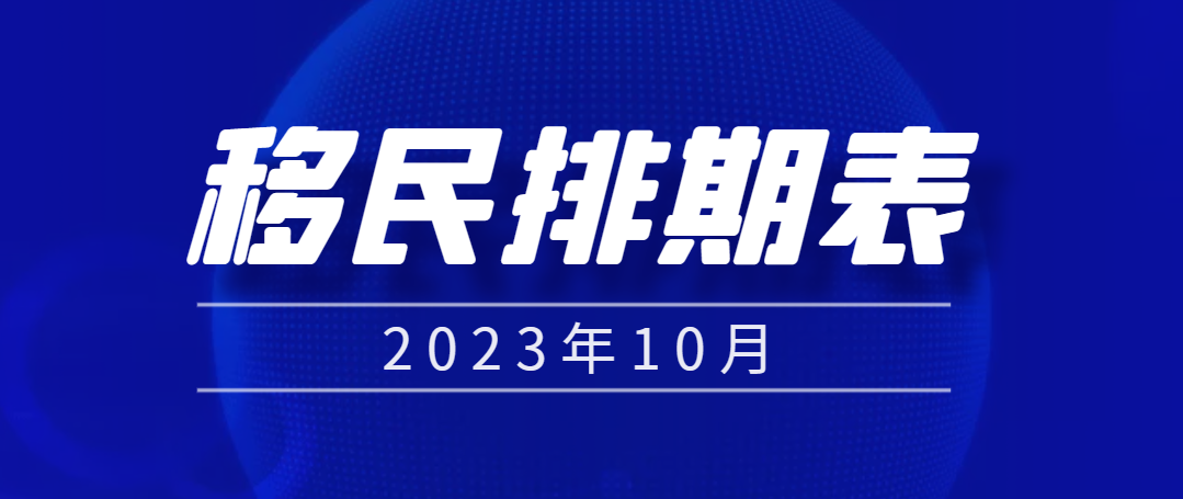 2023年10月美國移民綠卡排期表來啦！F2A前進(jìn)一年多！