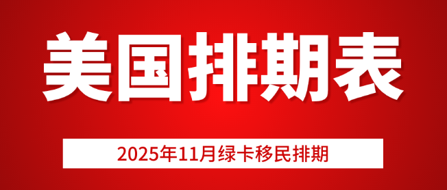炸了！2025年11月美國移民排期發布